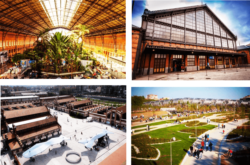 中央火车站、火车博物馆、先锋艺术中心、马德里河