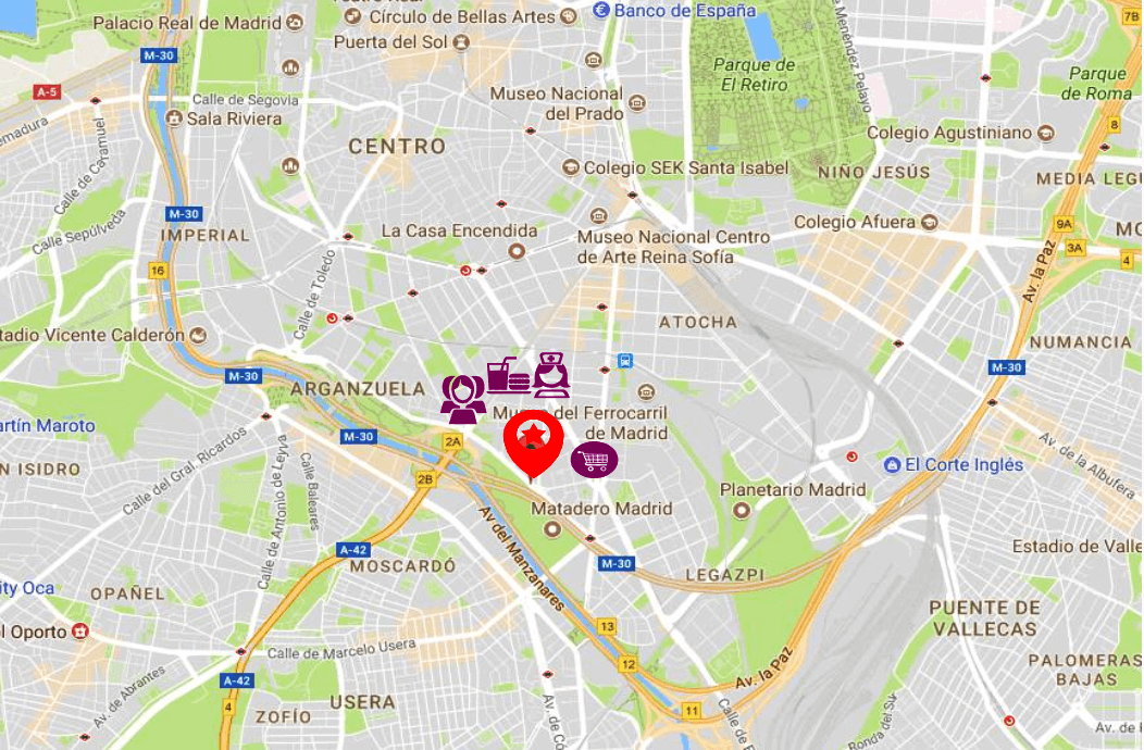 马德里市中心小户型公寓朝南采光极佳房产周边配套