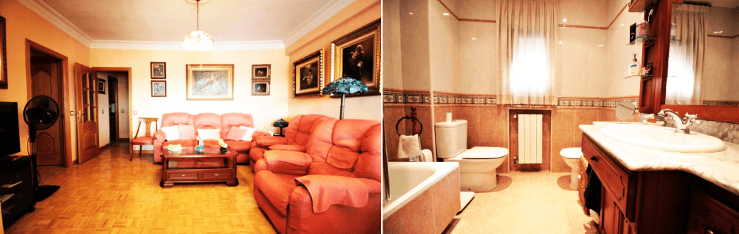 马德里田园之家精品公寓欧式温馨典雅房产实景拍摄图客厅