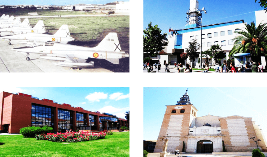 赫塔菲空军基地、赫塔菲市政府、卡洛斯三世大学、圣玛利亚大教堂