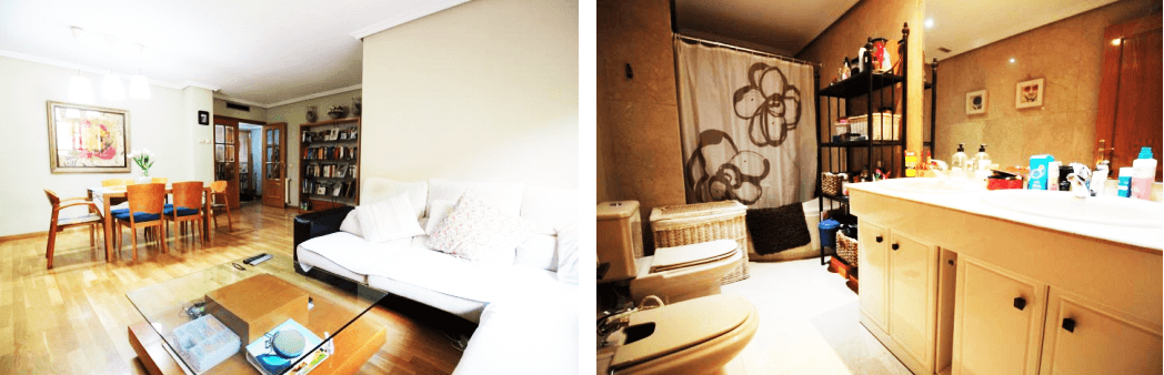 马德里市中心精装三室两卫花园小区豪华配套房产实景拍摄图卫生间