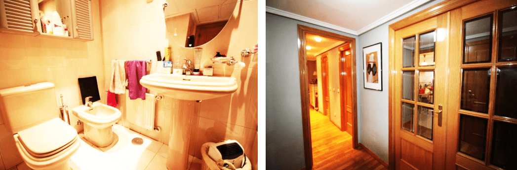 马德里市中心精装三室两卫花园小区豪华配套房产实景拍摄图走廊