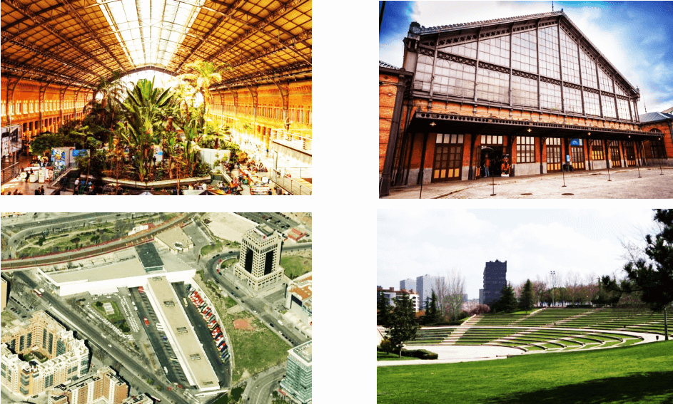 中央火车站、火车博物馆、马德里汽车站、卡尔文公园