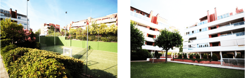 马德里北部顶级富人区豪华复式楼豪华装修大天台私人泳池房产实景拍摄图球场