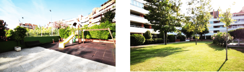 马德里北部顶级富人区豪华复式楼豪华装修大天台私人泳池房产实景拍摄图环境